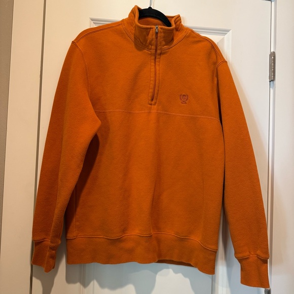 Izod Mens 1/4 Pullover Size M Thick Logo Burnt Orange - Picture 1 of 9